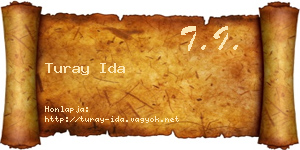 Turay Ida névjegykártya
